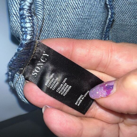 Soncy Plus Denim Teddy Collar Jean Jacket (Soncy size 1) - Picture 10 of 16